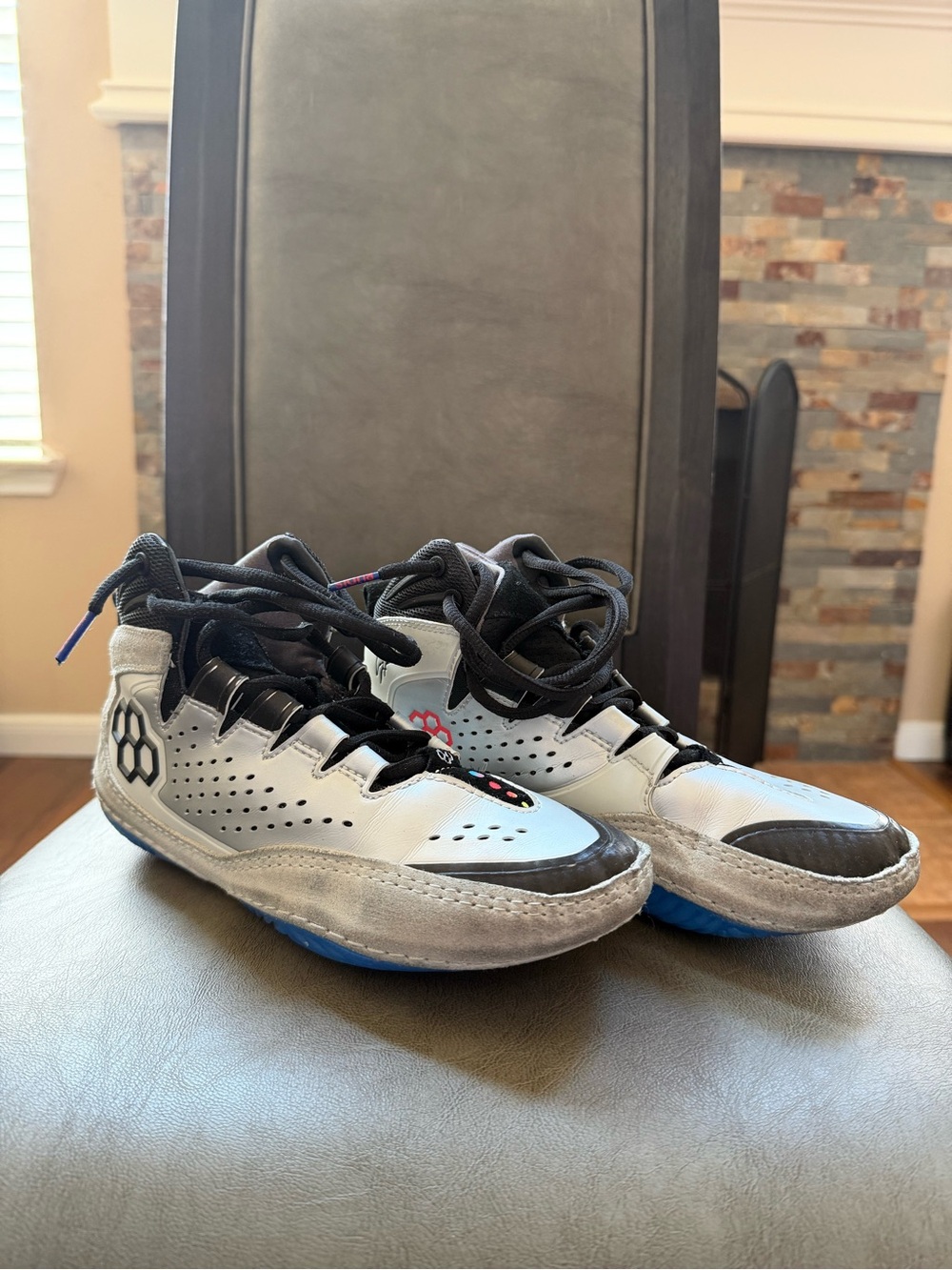 RUDIS Kolat Light Speed Wrestling Shoes Men’s 7 Women’s 8.5 White Blue